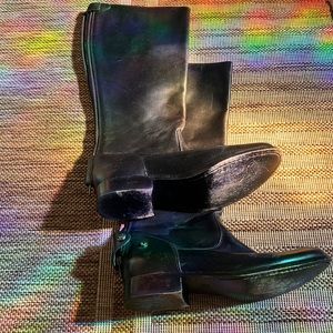 Black leather Frye riding boots size 9